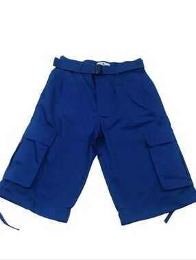 ALL ACCESS Royal Blue Men's Cargo Shorts with Belt